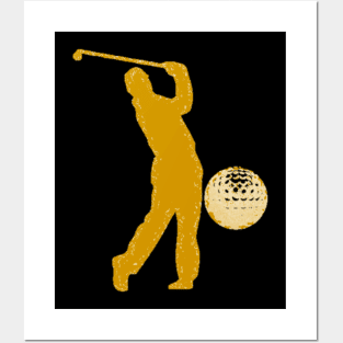 Golf Swing Man Posters and Art